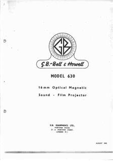 Bell and Howell 630 manual. Camera Instructions.